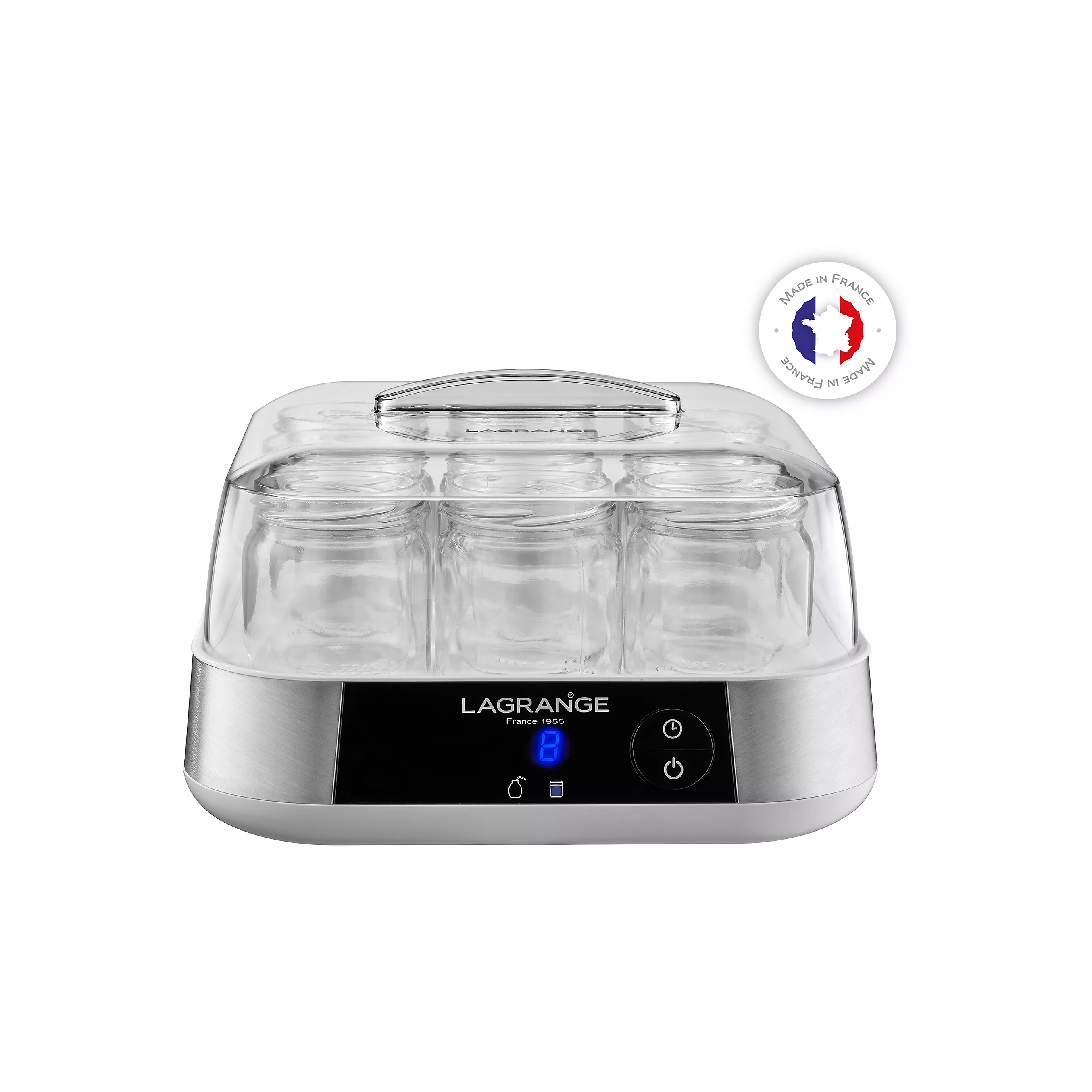 Yaourtière Fromagère LAGRANGE Ligne - 9 Pots + Goupillon et Entonnoir