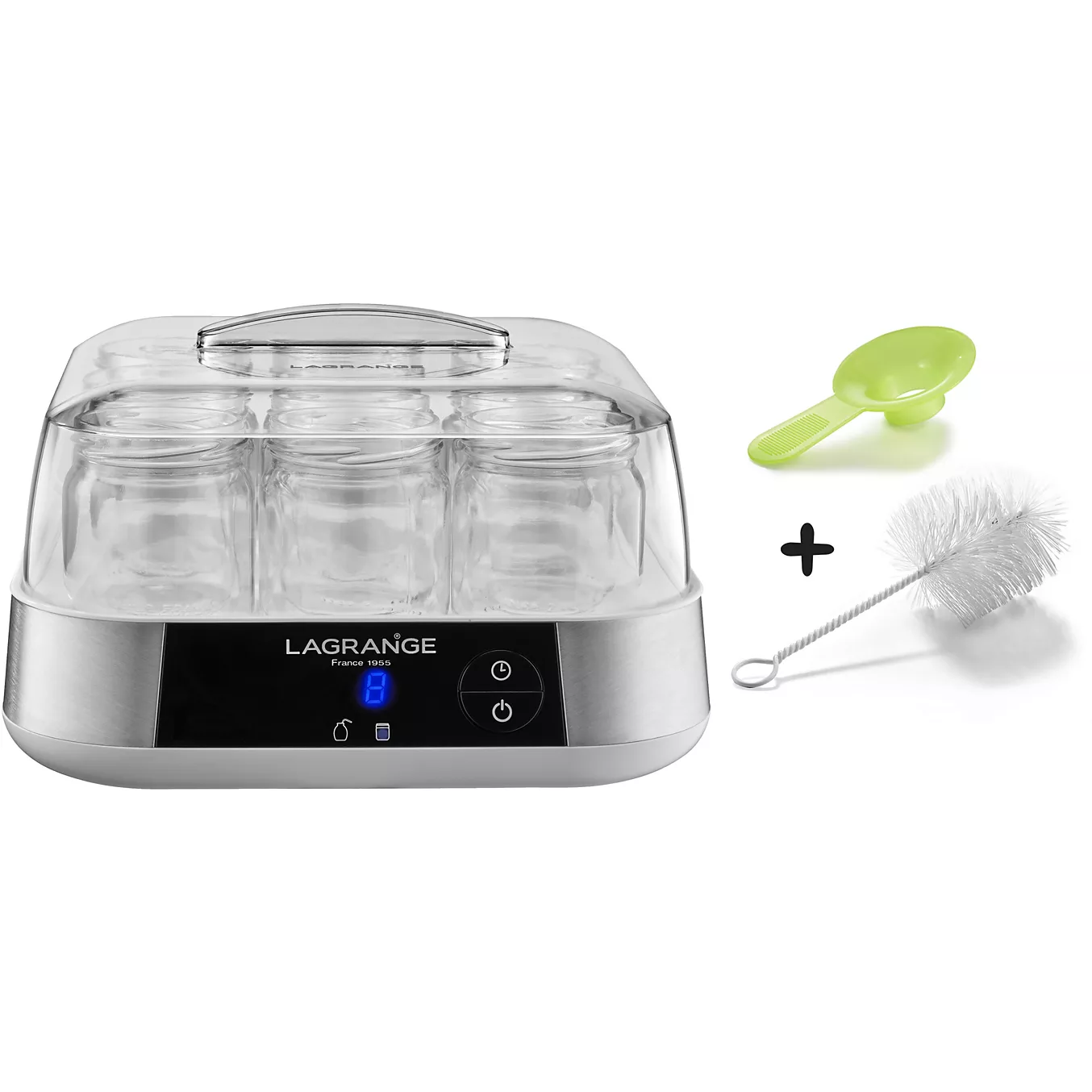 Yaourtière Fromagère LAGRANGE Ligne - 9 Pots + Goupillon et Entonnoir