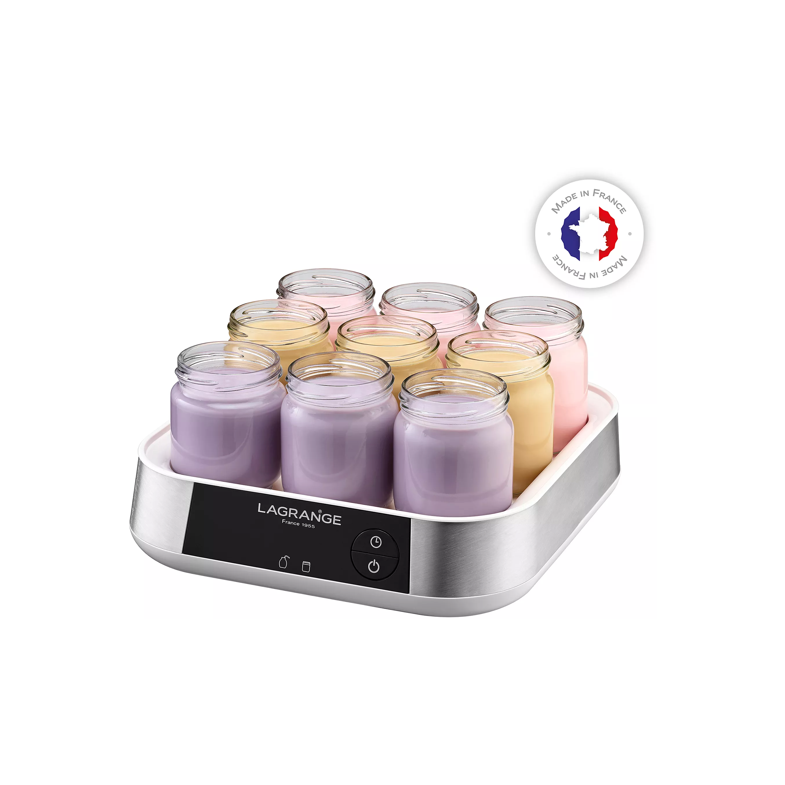 Yaourtière Fromagère LAGRANGE Ligne - 9 Pots + Goupillon et Entonnoir