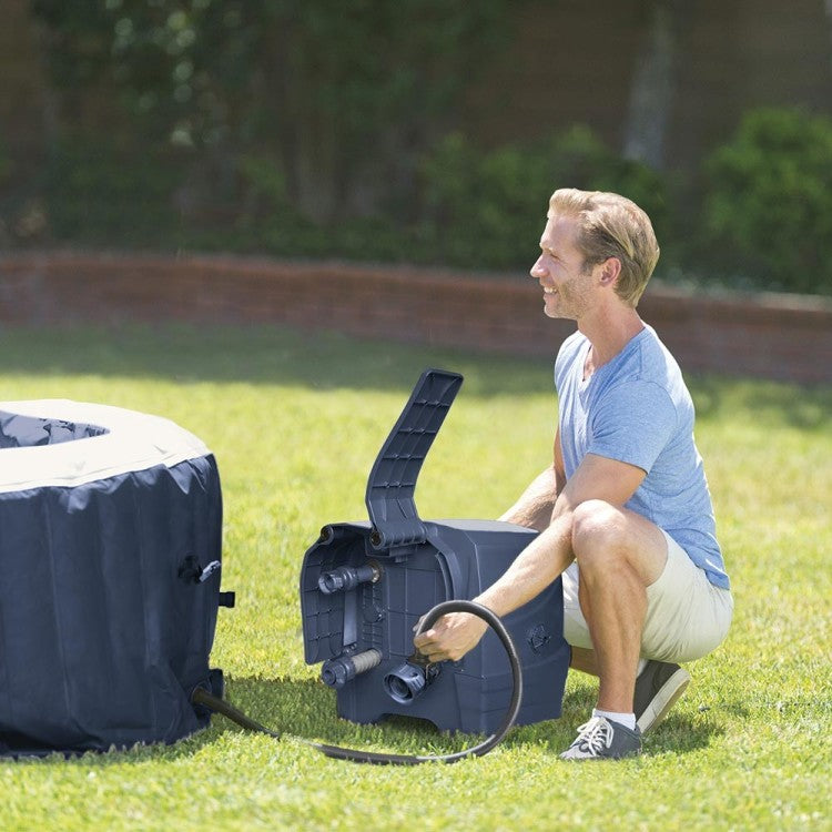 Spa Gonflable Bleu Marine 6 places + Couverture thermique