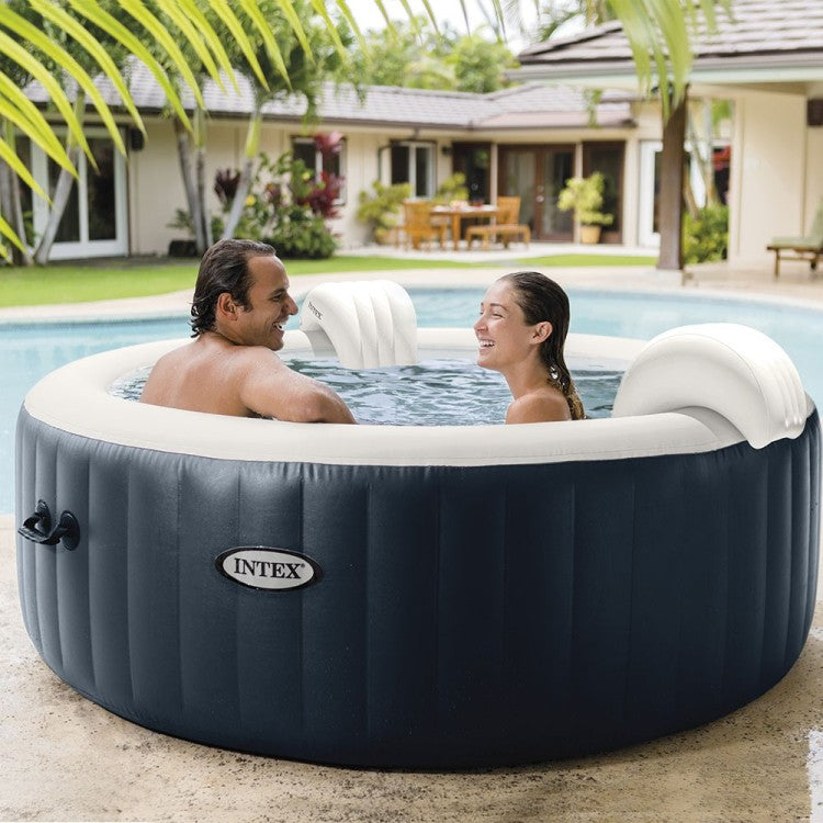 Spa Gonflable Bleu Marine 4 places + Couverture thermique