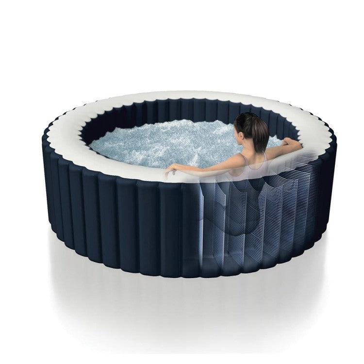 Spa Gonflable Bleu Marine 4 places + Couverture thermique