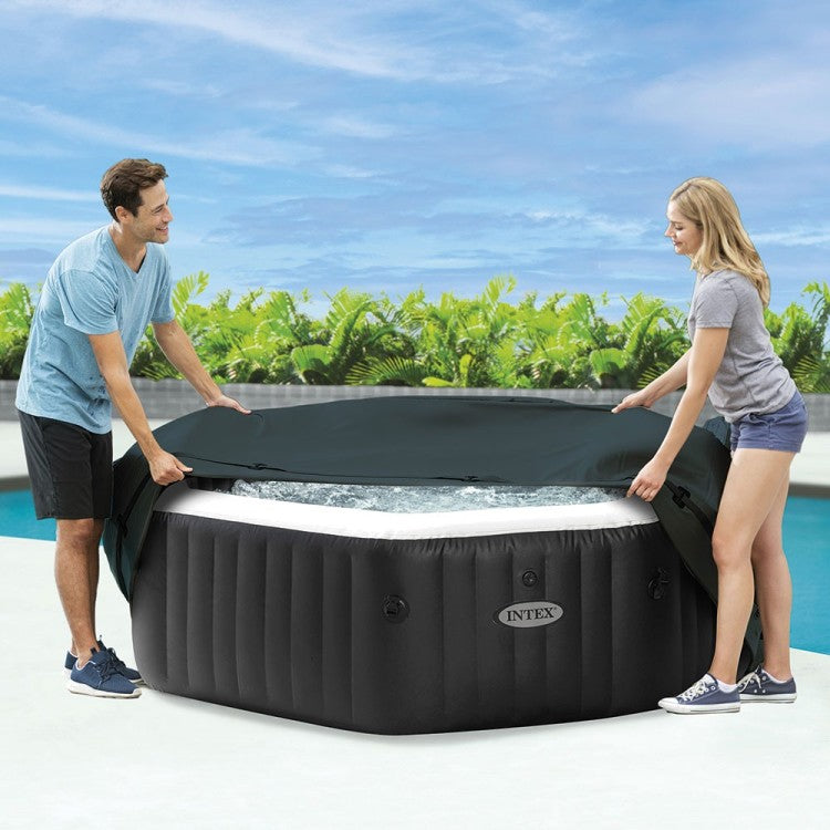 Spa Gonflable Bleu Marine 6 places + Couverture thermique