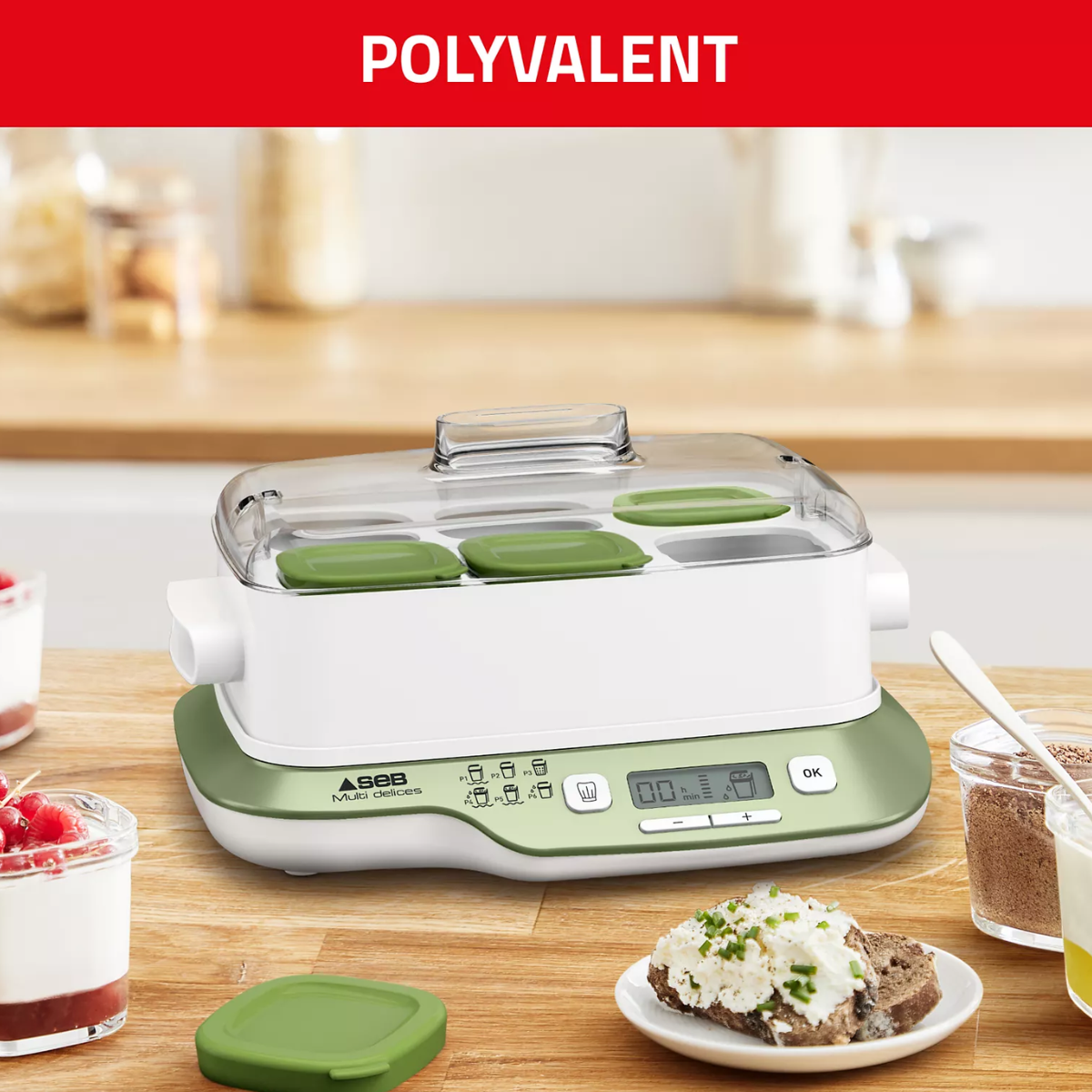 Yaourtière Fromagère SEB - 6 Pots - MultiDelices Express & Végétal